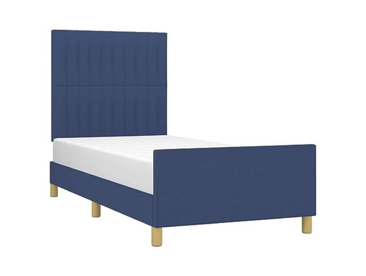 KTHLBRH Bettgestell blau 90 x 200 cm ohne Stoffmatratze Verstellbares Kopfteil, Latten aus Sperrholz, robuste Beine, Lärchenholz