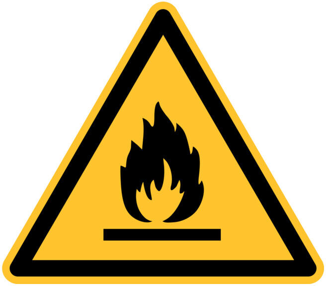 Panneau d'avertissement Eichner Matières inflammables 20 cm PVC (9225-12050-020)