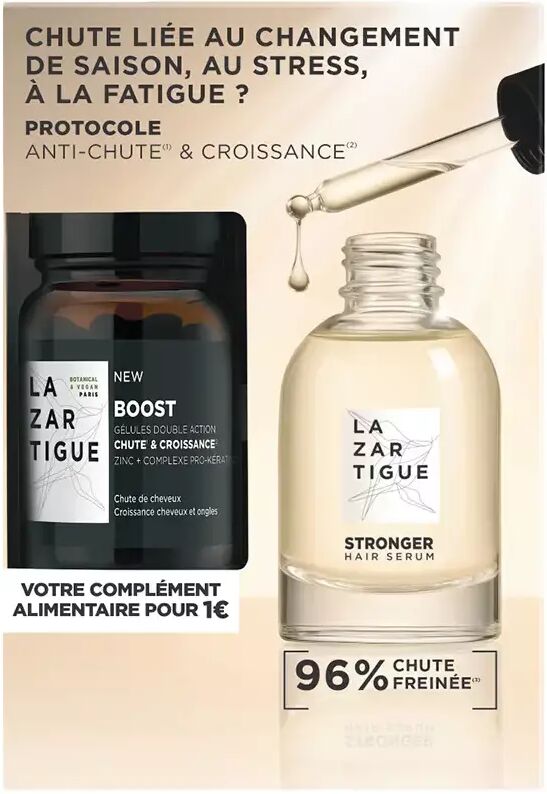 Lazartigue Stronger Anti-Hair Loss Protocol Serum + Fortify Shampoo