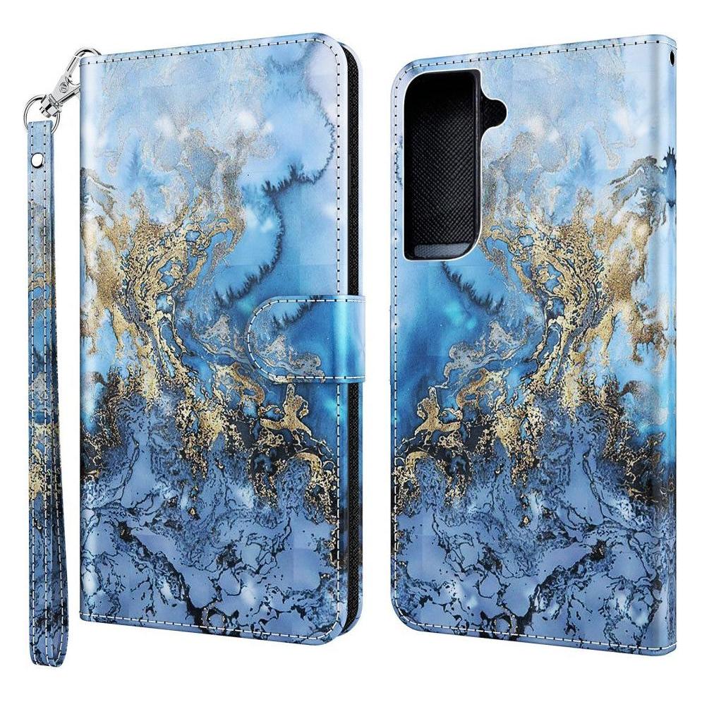 Cover-Discount Galaxy S22+ - Etui Glitzer Effekt Blue Marble (Samsung Galaxy S22+) (101239830B)