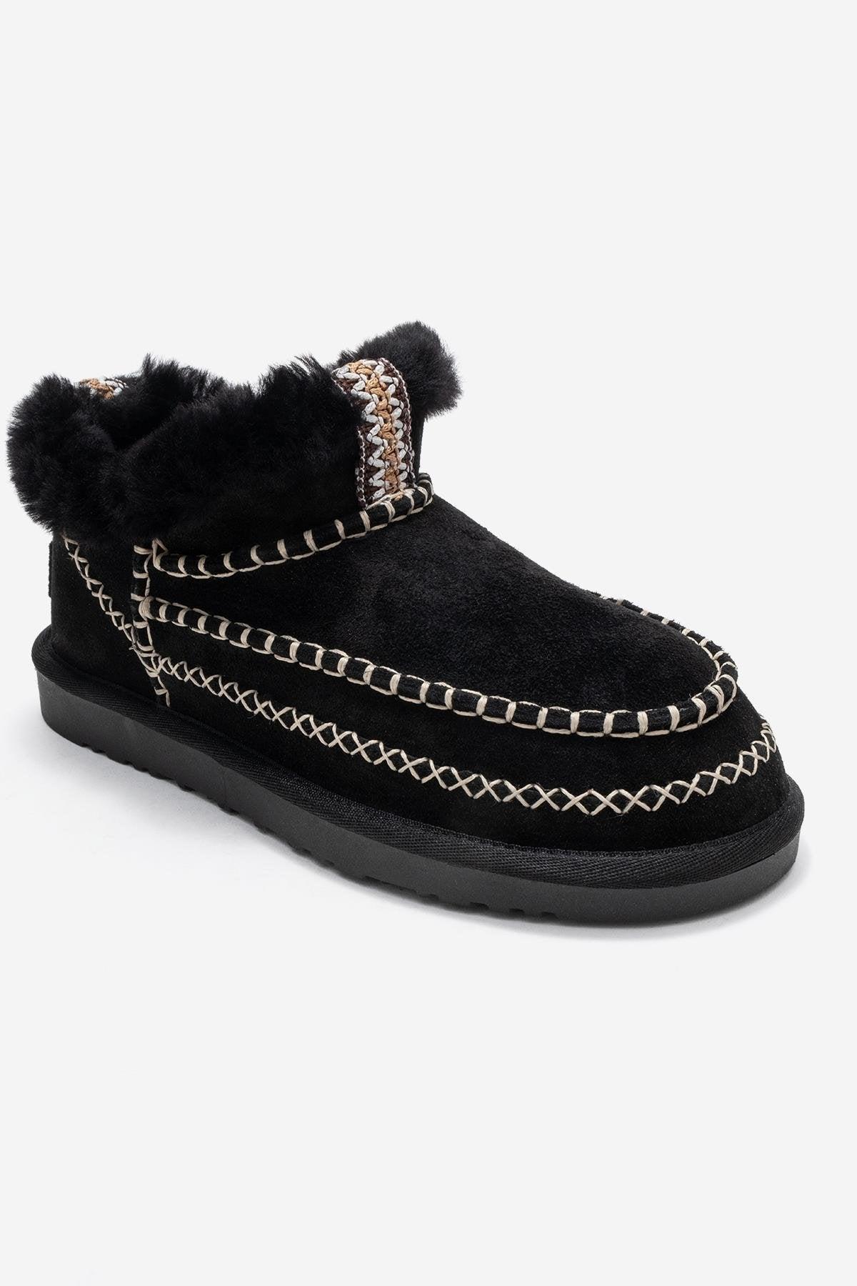 Forever & Always Leder-Stiefelette - Schwarz