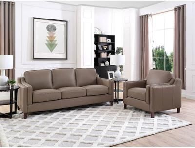 Hydeline USA Hydeline Bella Top Grain Leather Sofa Set, Sofa and Chair - Sofa, Chair
