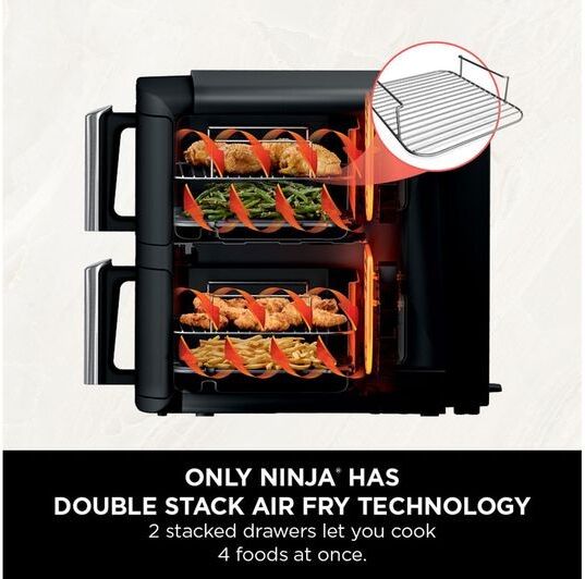 Ninja Double Stack SL300UK Air Fryer - Black