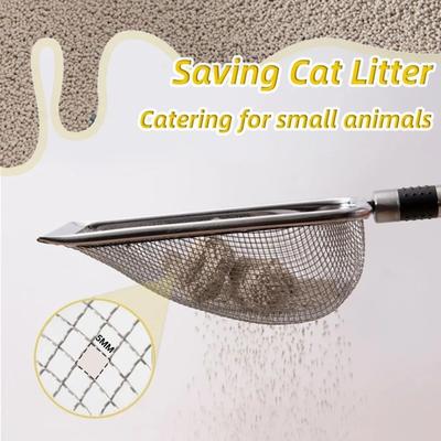 Inspire Select Heavy Duty Aluminum Alloy Cat Litter Scoop Stainless Steel Pet Waste Shovel With Durable Handle silver