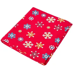 TISCHDECKE Weihnachten, rot mit Schneeflocken, 137/178 cm