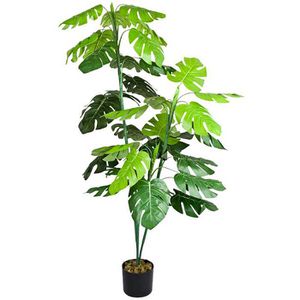 Decovego Kunstpflanze Monstera Fensterblatt, im Topf, Höhe 140 cm