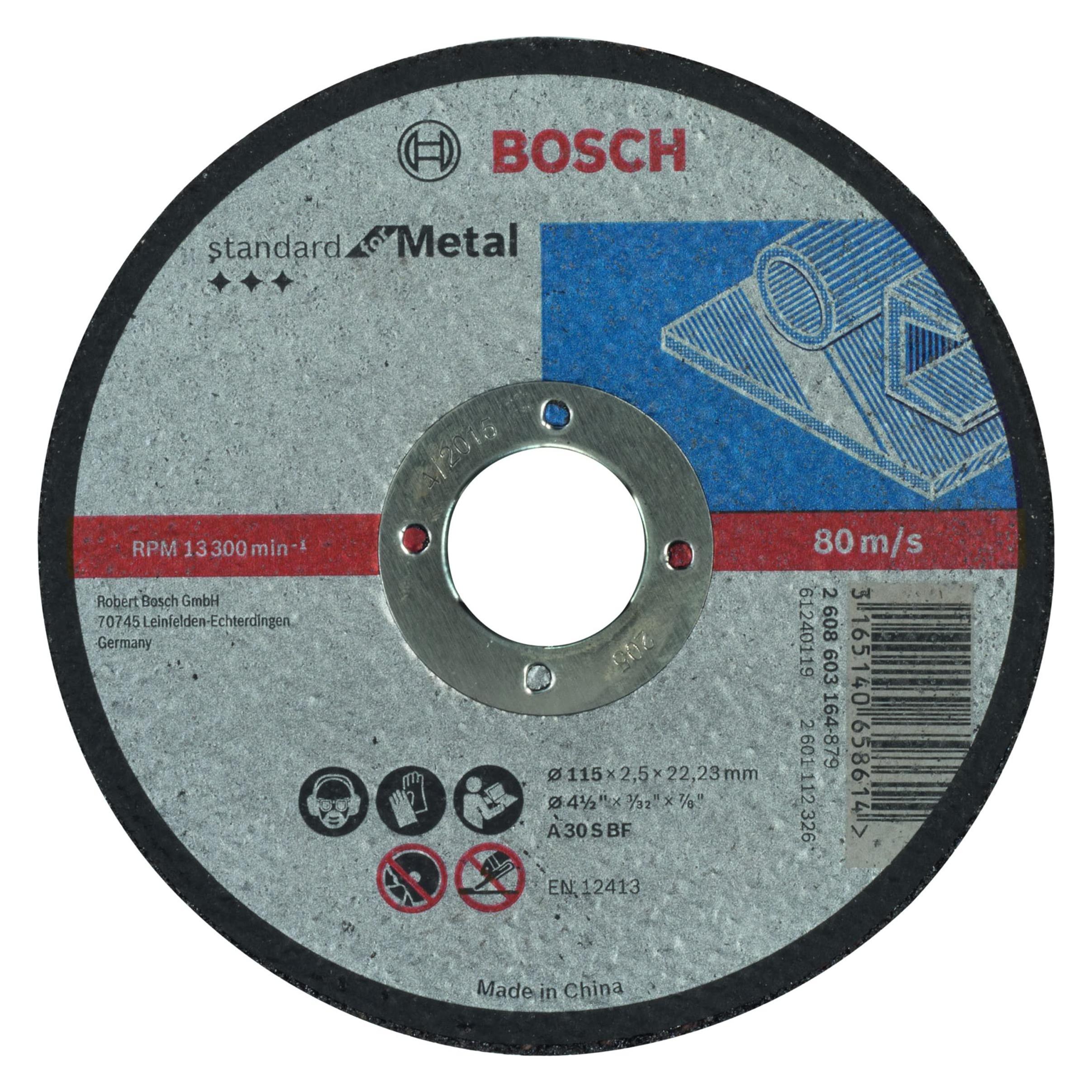 Bosch Professional Zubehör PRO Metal Trennscheibe, 115 x 2,5 x 22,23 mm (2608603164)