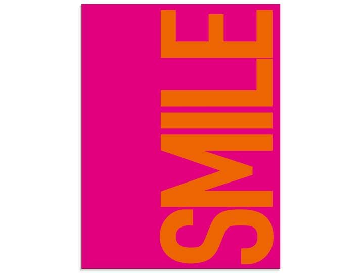 Glasbild ARTLAND Smile , pink (farbe bild(er): pink), B:60cm H:80cm, Bilder, Glasbild, in verschiedenen Grössen