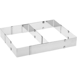 Westmark Backrahmen 31322260, mit Klemmung, aus Edelstahl, verstellbar von 27,5x18,5 bis 52,5x34 cm, Höhe 5 cm