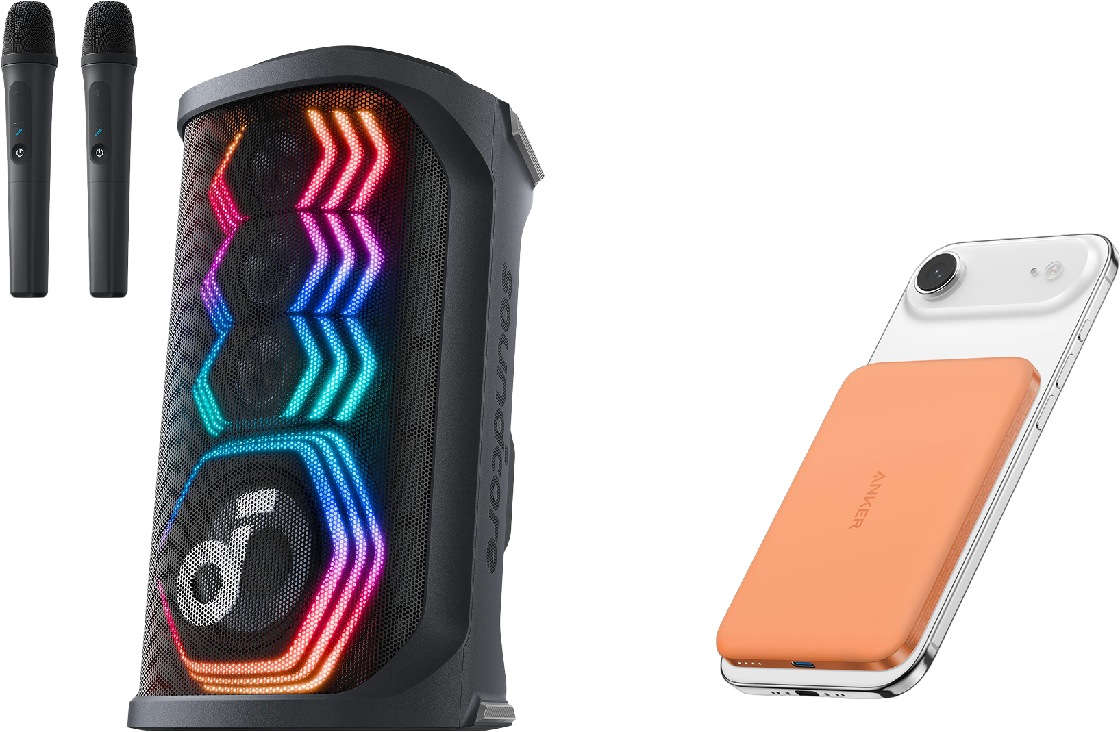 eufy Rave 3S   KI Karaoke Party-Lautsprecher mit 200W Sound+Anker Nano Powerbank (5K, Magnetisch, Slim)