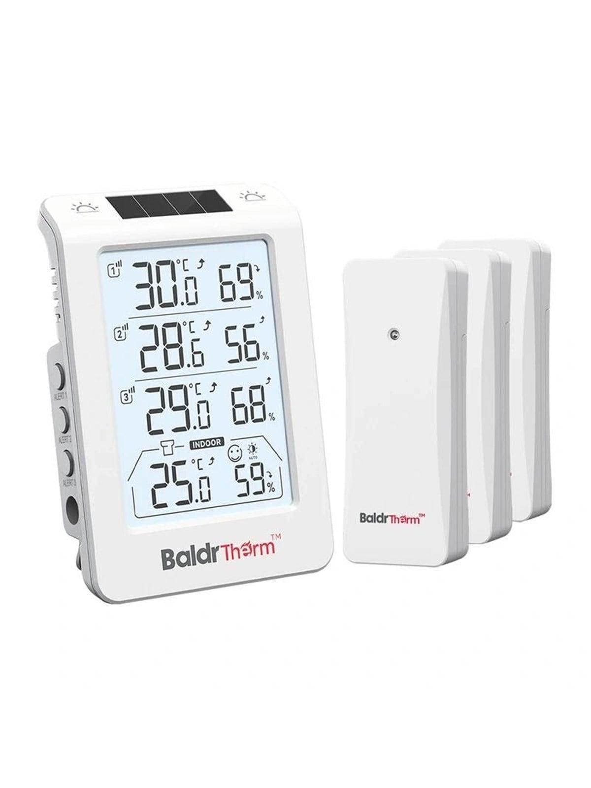 RainPoint B0598 3-Channel Thermohygrometer with Automatic Backlight