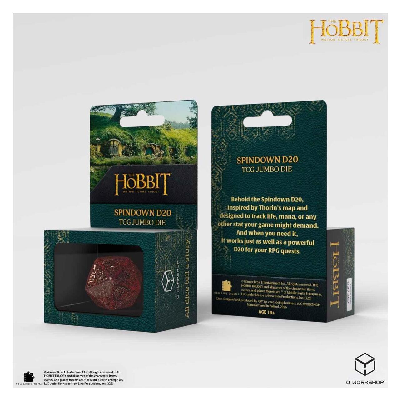 Q Workshop The Hobbit Spindown D20 - Ember TCG Jumbo Die (QWS49876)