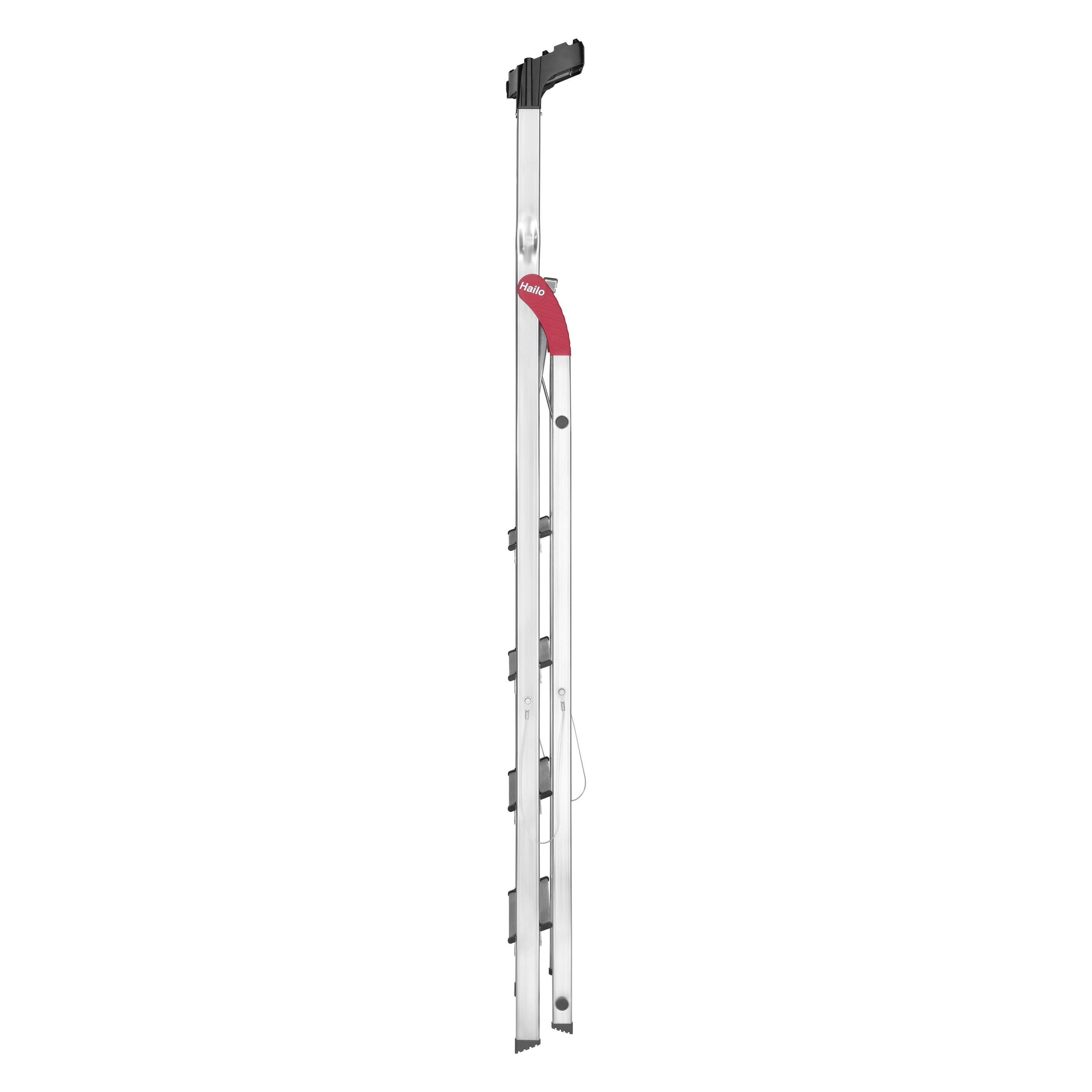 Hailo L60 StandardLine, Alu-Sicherheits-Stehleiter, 5 Stufen (Stehleiter, 168 cm) (8160-507)