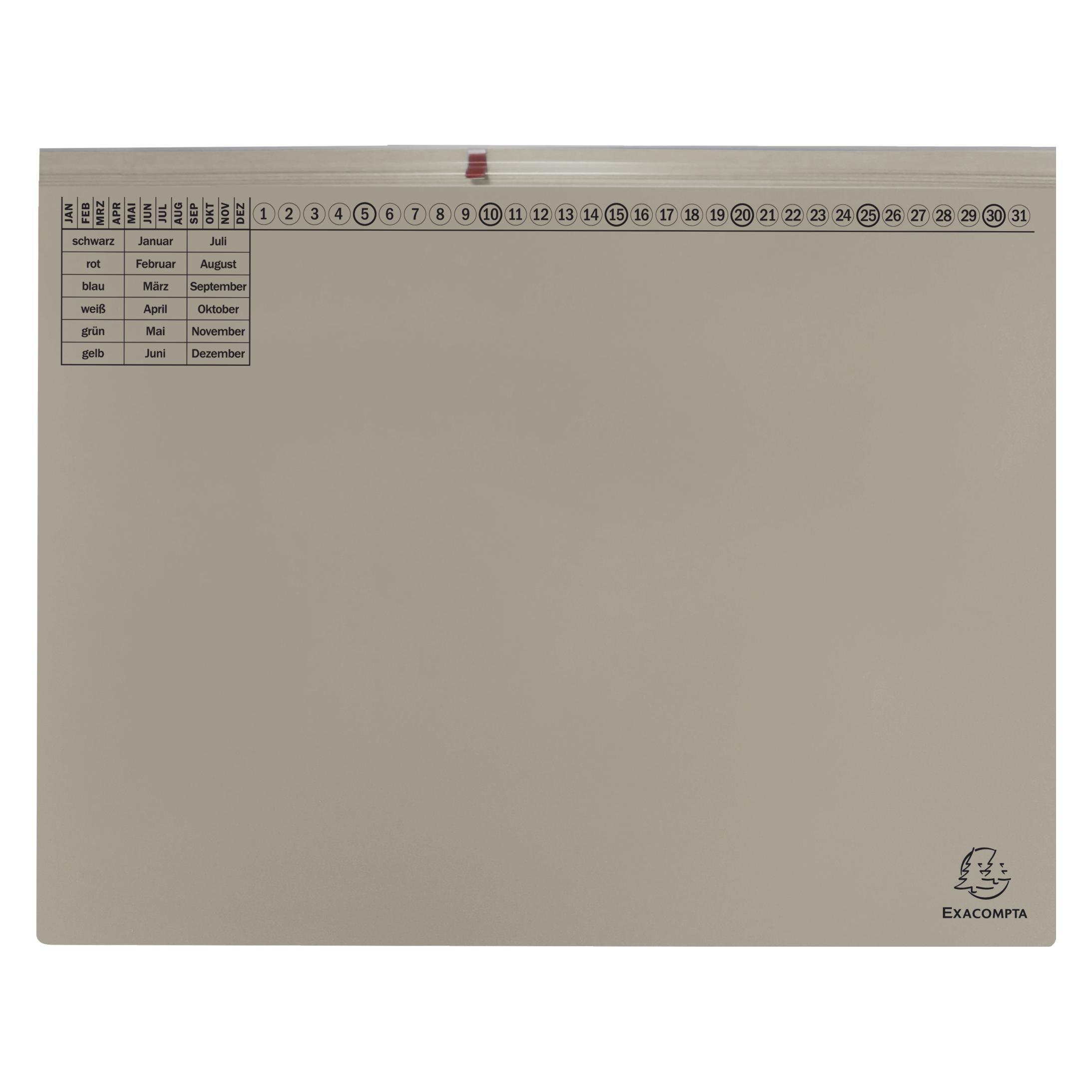 Exacompta 25 Hängehefter Exaflex Karton grau 2 x Amtsheftung (A4, 25x) (370310B)
