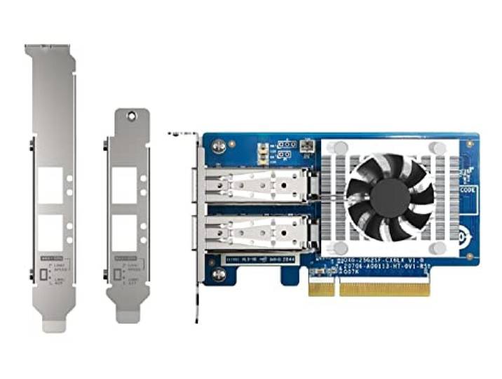 QNAP QXG-25G2SF-CX6 NIC, 25 Gbps, PCIe Gen4, Linux, voor Desktop, SR-IOV, RoCE, ethernet