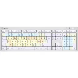 Logickeyboard Dyslexie Keyboard ALBA DE (MAC) (DE, Kabelgebunden), Tastatur, Weiss, Beige
