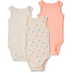 Tchibo - 3 Baby-Bodys - Baby - Gr. 86/92 - weiß