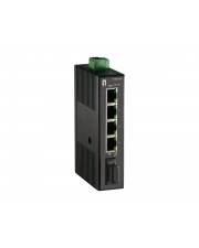 LevelOne Infinity Switch unmanaged 4 x 10/100 + 1 x 100Base-FX an DIN-Schiene montierbar Gleichstrom (IES-0510)