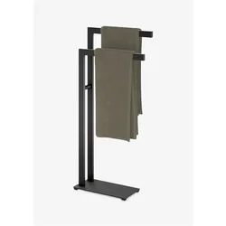 Zack, Handtuchhalter + Handtuchhaken, Handtuchständer LINEA Schwarz
