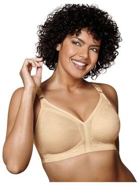 Plus Size Women's 18 Hour Sensational Support Wirefree Bra (20/27) by Playtex in Beige (Size 46 D)