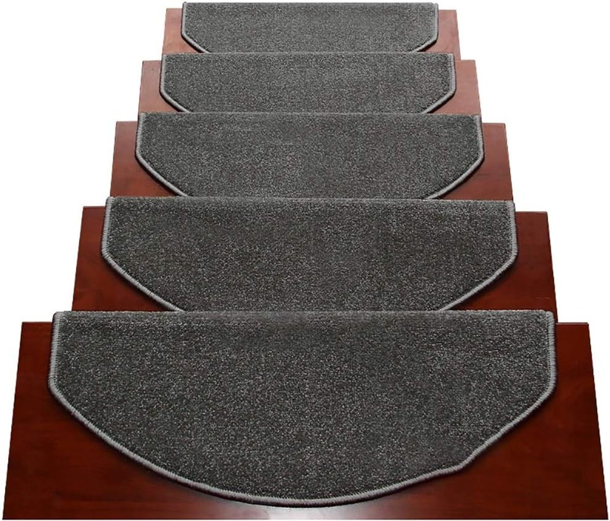 Grijs Trapmatten Set met Antislip Traptrede Kussens voor Volwassenen