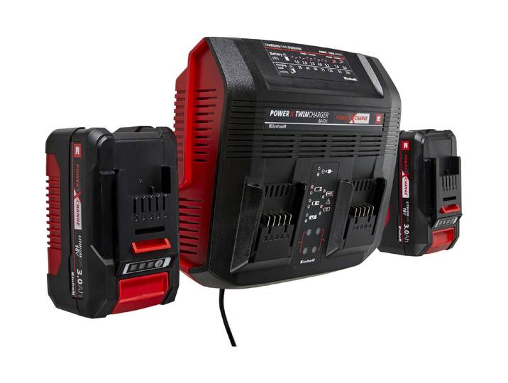 Einhell Akku-Starter-Kit Twincharger PXC mit 2 Akkus 18 V 3 Ah