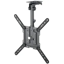 Goobay TV-Deckenhalterung M (Decke, 20 kg, 23" - 55"), TV Wandhalterung, Schwarz