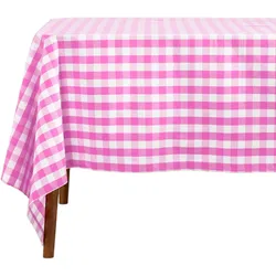 TISCHDECKE Vichy-Karo pink kariert, 137/178 cm