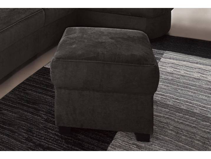 Polsterhocker SIT & MORE Pandora , schwarz, B:58cm H:45cm T:58cm, Luxus-Microfaser ALTARA NUBUCK (100% Polyester);Luxus-Microfaser (100% Polyester);Luxus-Microfaser (100% Polyester), Hocker, Polsterhocker