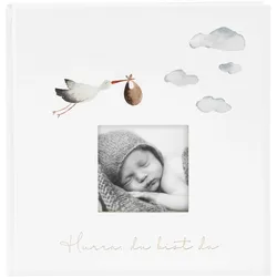 Goldbuch Hurra-Du bist da! 30x31 60 weiße Seiten Babyalbum  15474