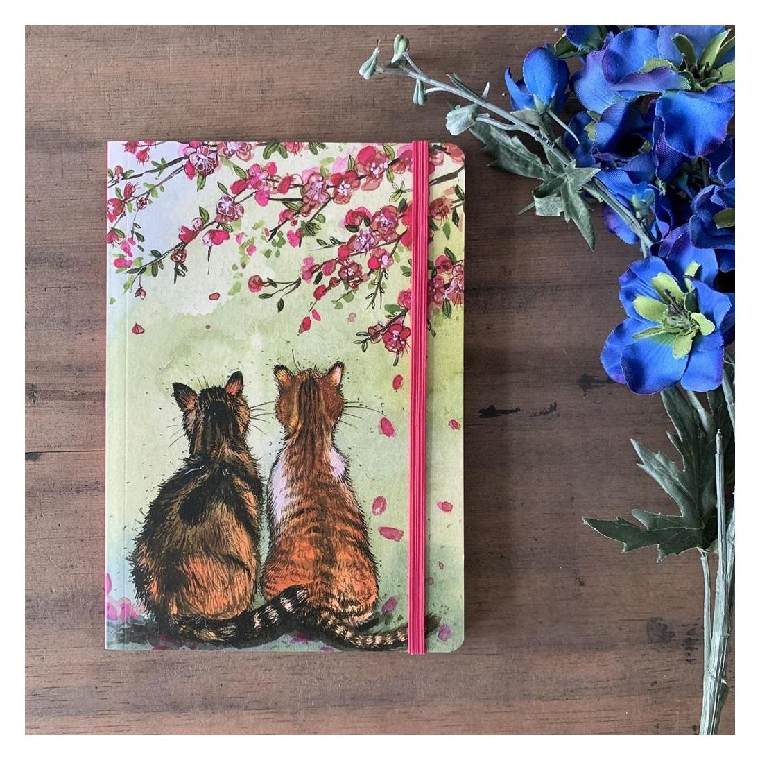 Teka Notizbuch mit Radiergummi A5 LCN30 Katzen und Blumen (A5, Liniert) (47992993)