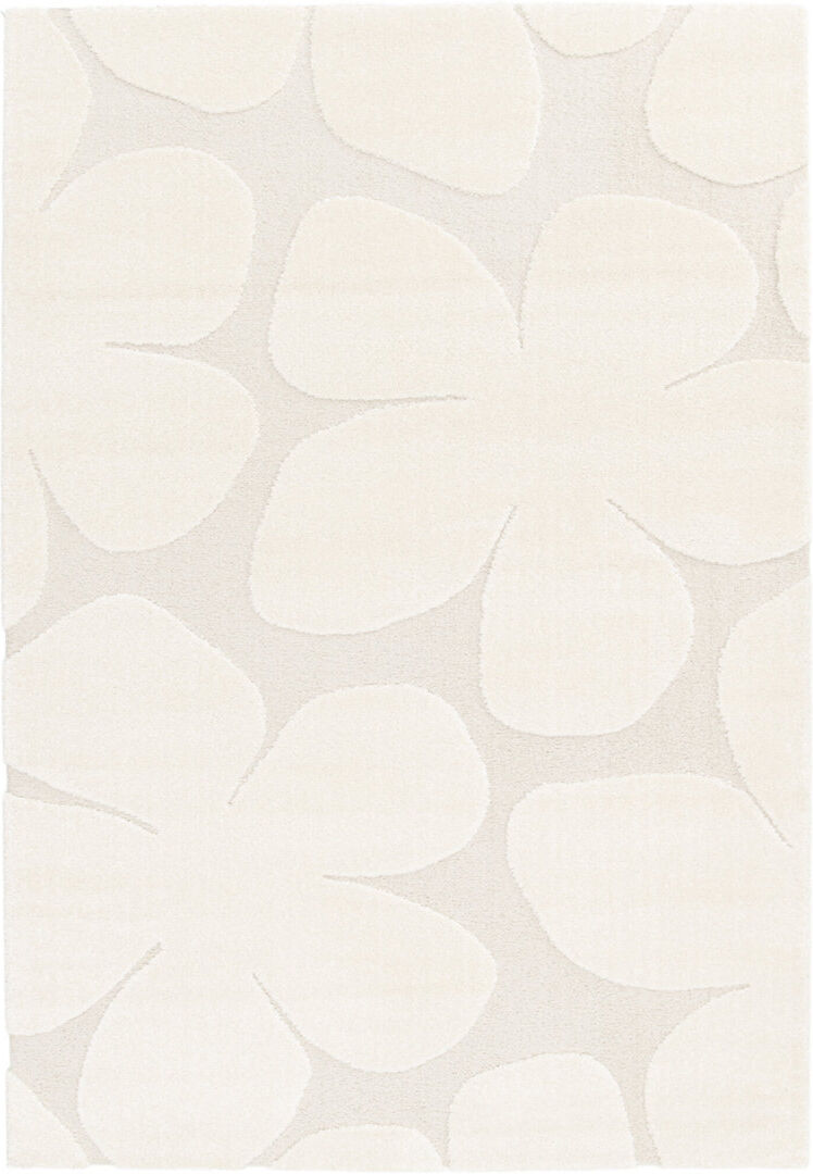 Ivy Bronx Floral Area Rug Cream Rectangle 160 x 230cm
