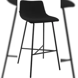 Proregal CHEFGASTRO Barhocker MEDELLIN Stoff HxBxT 98x44x49cm Metall Schwarz Barstuhl