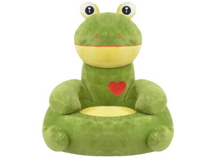 FDSAQOPT Plüsch-Sessel Frosch Grün Weiche Plüschfüllung, rutschfestes Gewebe, Frosch-Form, - und Spielzimmer, gepolstert