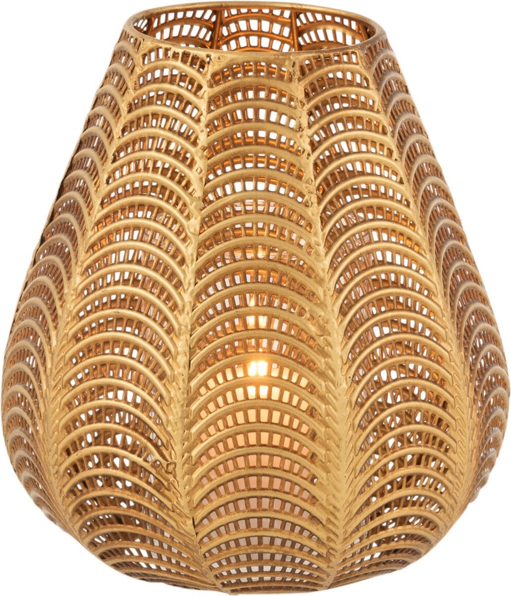 J-Line windlicht Gala goud ijzer small