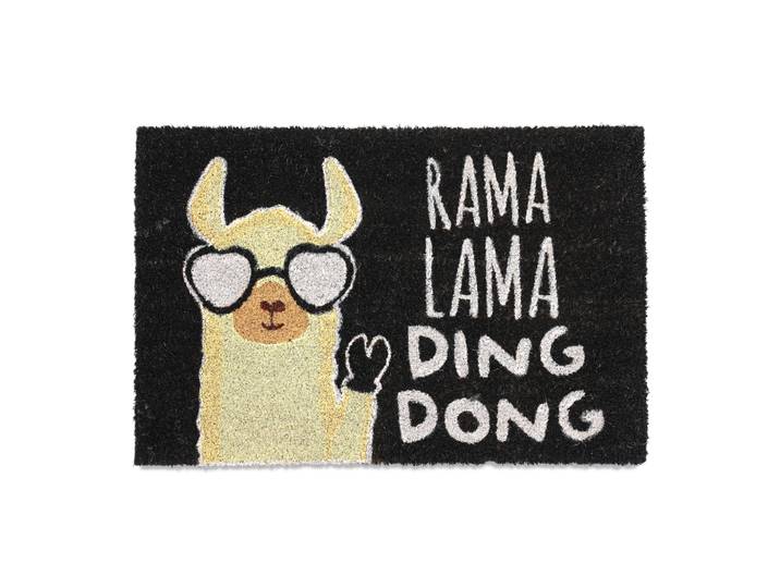 Fussmatte Lama Beige-Weiss-Schwarz