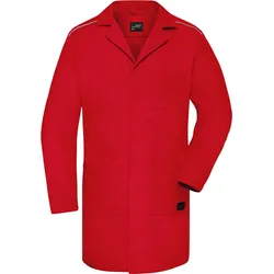 James & Nicholson Unisex Workwear Mantel Solid Kittel JN888 red XS
