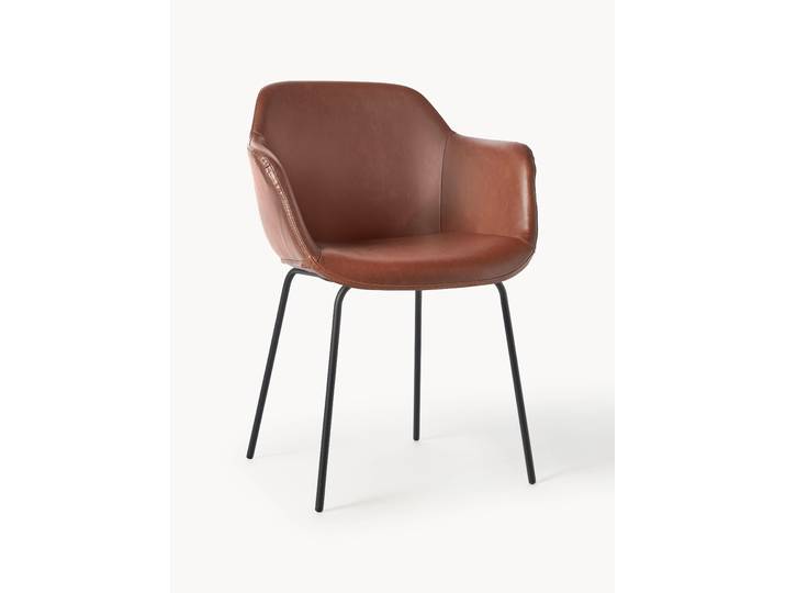 Chaise rembourrée en cuir synthétique Fiji