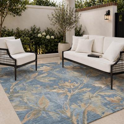 Addison Rugs Machine Washable Indoor/ Outdoor Floral Huron Chantille Rug