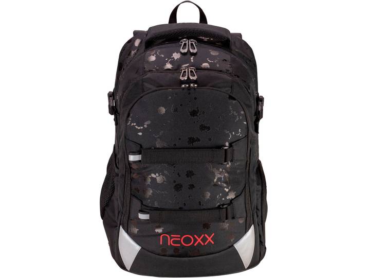 Schulrucksack NEOXX Active Pro , Kinder, Gr. B/H/T: 31cm x 45,5cm x 24cm, schwarz (splash schwarz), Polyester, Rucksäcke Schulrucksack