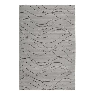 Teppich ESPRIT "Selena", grau, B:120cm H:12mm L:170cm, Polypropylen, Teppiche, Teppich, Kurzflorteppich, gewebt, Punkte, modern, abstrakt, trendig, wellig