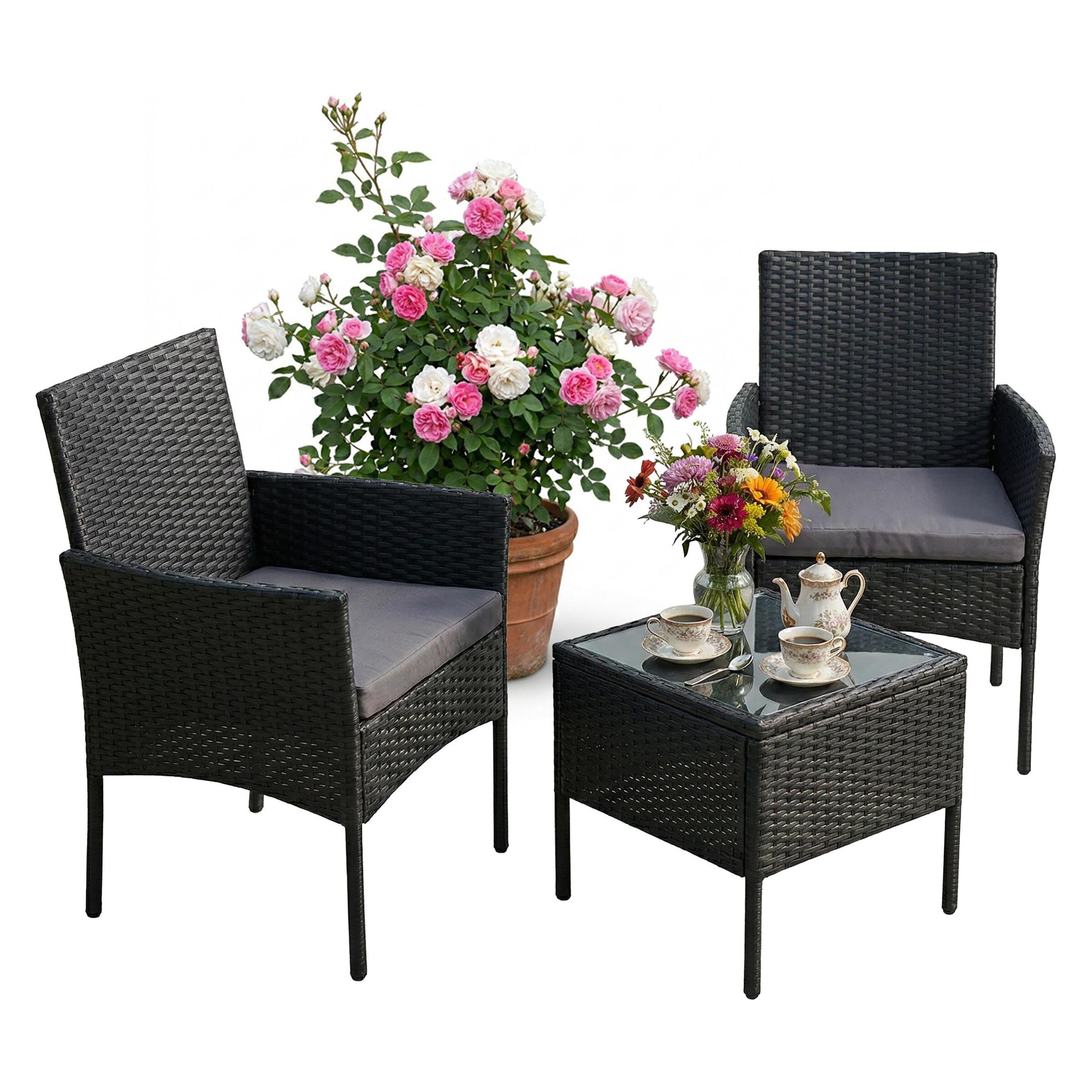 Relaxdays Rattan-Loungeset (4052025828110)