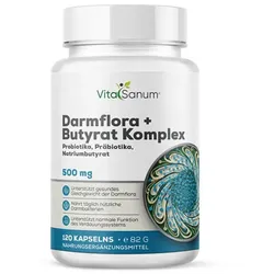 VitaSanum® Darmflora + Butyrat Komplex – 2 Kapseln Tagesportion