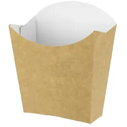 MONOUSO - Kleine Pommesschütte Faltbox Kraft (25 Stück)