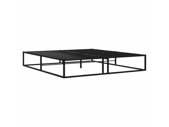 vidaXL Bettgestell Bett Metallbett Schlafzimmerbett Doppelbett Bettrahmen Ehebett Lattenrost Schlafzimmermöbel Schwarz Metall 200x200cm