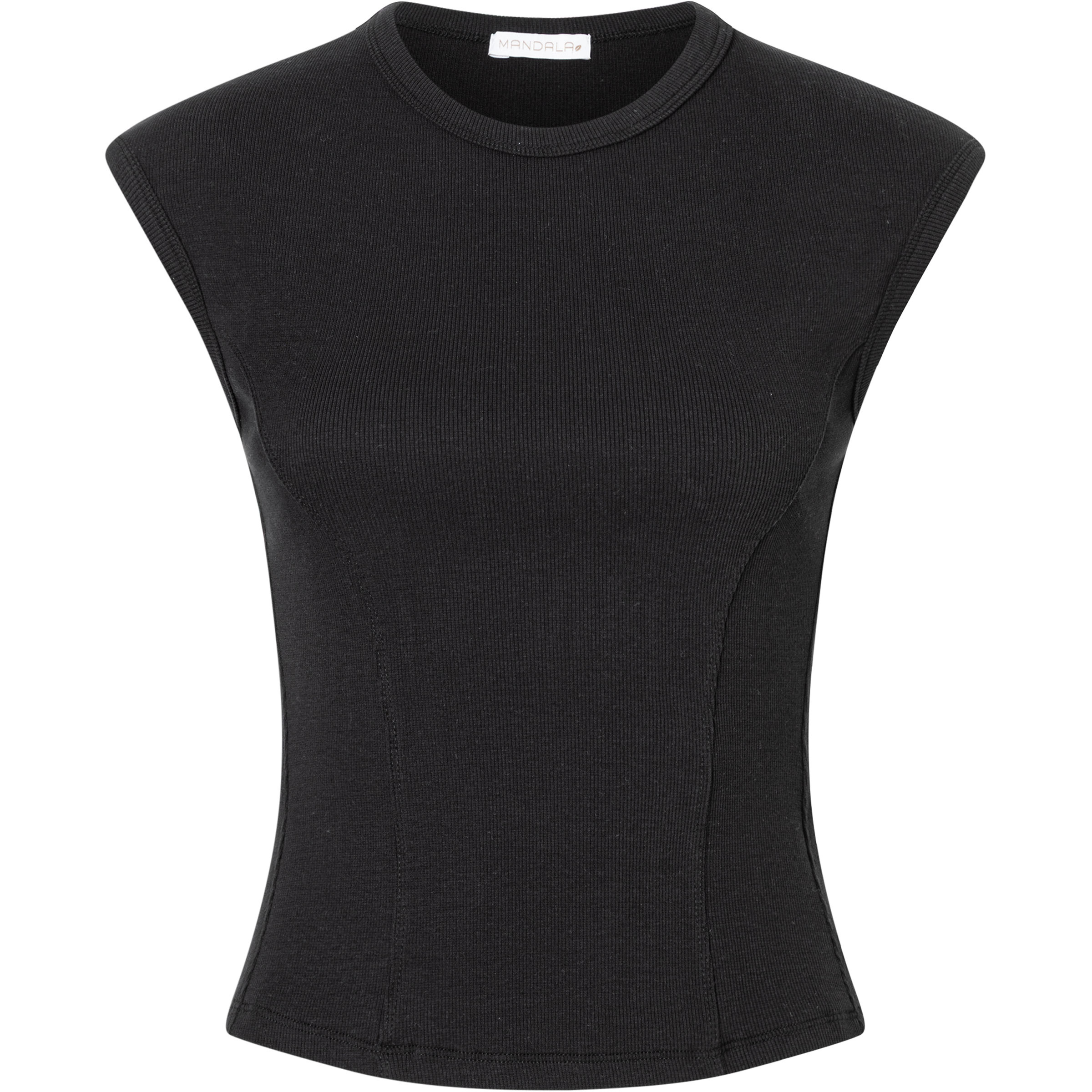 Mandala Ribbed Sport Top Damen Tanktops schwarz Größe L Yoga | Lifestyle Hautfreundlich