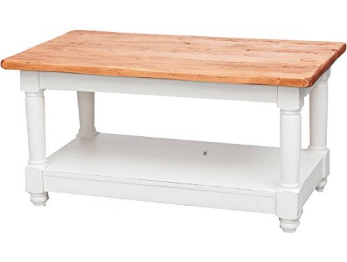 Biscottini Houchtisch holz massiv 90x50x45 cm Made in Italy Couchtisch landhaus Holztisch wohnzimmer Couchtisch vintage Couchtisch rustikal