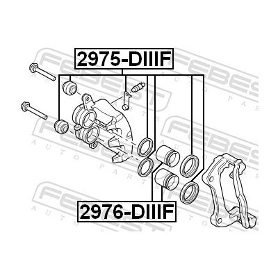 FEBEST Reparatursatz, Bremssattel 2975-DIIIF Vorderachse für LAND ROVER