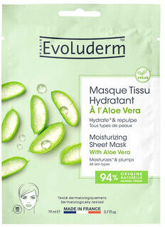 Evoluderm Máscara Facial de Tecido Hidratante Aloe Vera 1 un