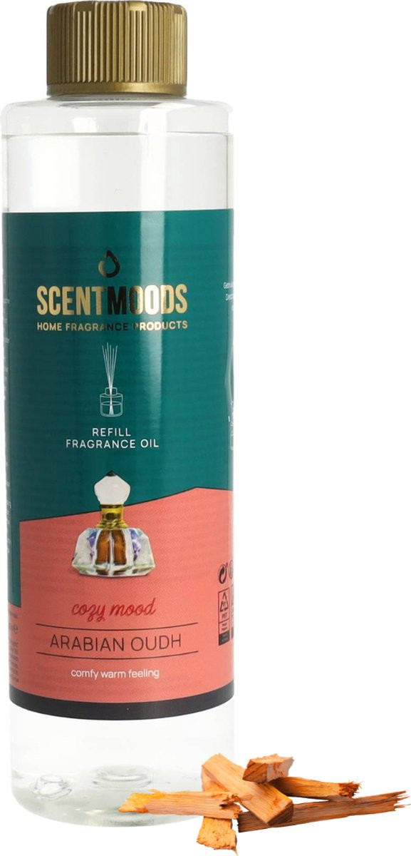 Scentmoods Geurstokjes Navulling Arabian Oudhout - 400ml